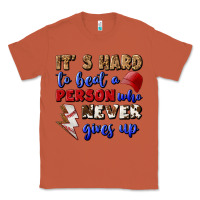Copper It's Hard To Beat A Person Who Never Gives Up Classic Tee - BundleAndBundleShop