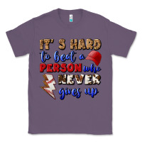 Lavender It's Hard To Beat A Person Who Never Gives Up Classic Tee - BundleAndBundleShop
