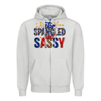 Dove Grey star spangled and sassy billie wilder Zipper Hoodie - texasbilliewilder