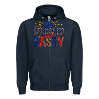 Navy star spangled and sassy billie wilder Zipper Hoodie - texasbilliewilder
