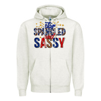 Oatmeal Heather star spangled and sassy billie wilder Zipper Hoodie - texasbilliewilder