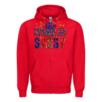 Red star spangled and sassy billie wilder Zipper Hoodie - texasbilliewilder