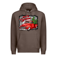 Coffee merry christmas red truck christmas trees Premium Hoodie - Jasminsmagicworld