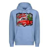 Colony Blue merry christmas red truck christmas trees Premium Hoodie - Jasminsmagicworld