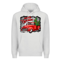 Dove Grey merry christmas red truck christmas trees Premium Hoodie - Jasminsmagicworld