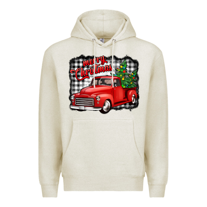 Merry Christmas Red Truck Christmas Trees Premium Hoodie by Jasminsmagicworld | Teevron