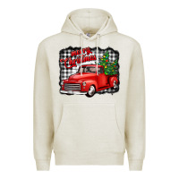 Oatmeal Heather merry christmas red truck christmas trees Premium Hoodie - Jasminsmagicworld