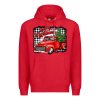 Red merry christmas red truck christmas trees Premium Hoodie - Jasminsmagicworld