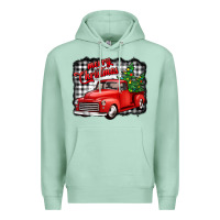 Seafoam merry christmas red truck christmas trees Premium Hoodie - Jasminsmagicworld