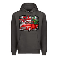Smoke merry christmas red truck christmas trees Premium Hoodie - Jasminsmagicworld