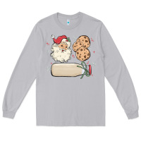 Moon Dust custom milk and cookies with santa Long Sleeve Tee - MaliasSmallBusiness