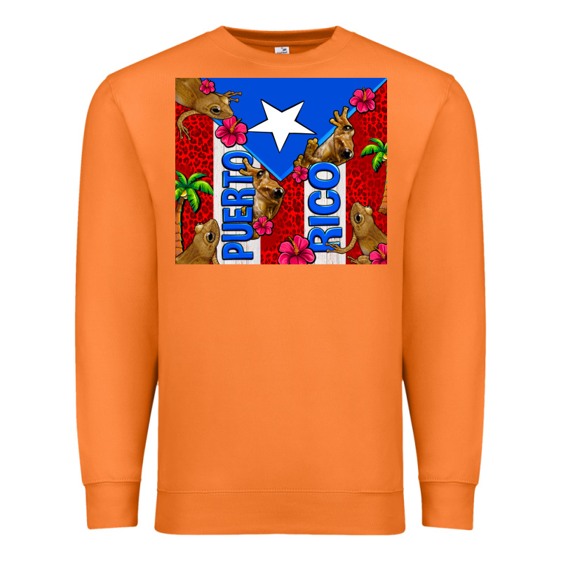 Puerto Rico Coqui Leopard Premium Sweatshirt by AdoDesignShop | Teevron