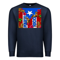 Navy puerto rico coqui leopard Premium Sweatshirt - AdoDesignShop