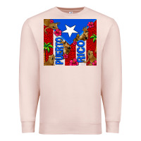 Pale Pink puerto rico coqui leopard Premium Sweatshirt - AdoDesignShop