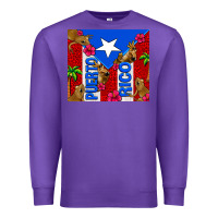 Purple puerto rico coqui leopard Premium Sweatshirt - AdoDesignShop