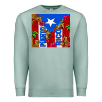 Seafoam puerto rico coqui leopard Premium Sweatshirt - AdoDesignShop