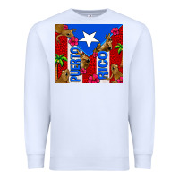 White puerto rico coqui leopard Premium Sweatshirt - AdoDesignShop