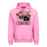 Fuchsia Pink heart crusher Urban Hoodie - MaliasSmallBusiness