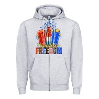 Heather Grey tastes like freedom popsicles billie wilder Zipper Hoodie - texasbilliewilder