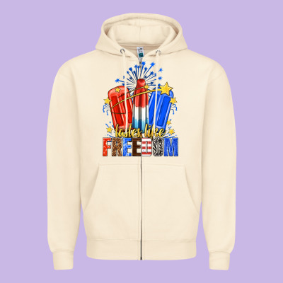 Zipper Hoodie tastes like freedom popsicles billie wilder