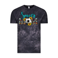 Cloud Black western leopard cowhide sunflowers  glitter mom soccer Vintage Tee - Artiststas