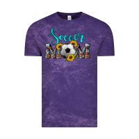 Cloud Purple western leopard cowhide sunflowers  glitter mom soccer Vintage Tee - Artiststas