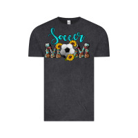 Vintage Black western leopard cowhide sunflowers  glitter mom soccer Vintage Tee - Artiststas