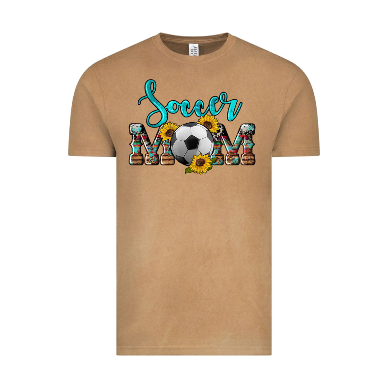 Western Leopard Cowhide Sunflowers  Glitter Mom Soccer Vintage Tee by Artiststas | Teevron