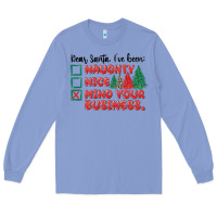 Colony Blue dear santa ive been Long Sleeve Tee - MaliasSmallBusiness