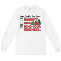 White dear santa ive been Long Sleeve Tee - MaliasSmallBusiness