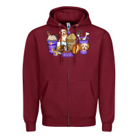 Havanese Terrier Coffee Cups Zipper Hoodie | Teevron