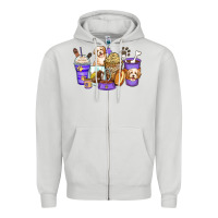 Dove Grey havanese terrier coffee cups Zipper Hoodie - Zillion Design Studio