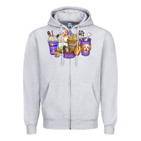 Heather Grey havanese terrier coffee cups Zipper Hoodie - Zillion Design Studio