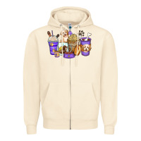 Sandshell havanese terrier coffee cups Zipper Hoodie - Zillion Design Studio