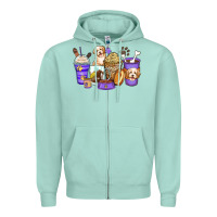 Seafoam havanese terrier coffee cups Zipper Hoodie - Zillion Design Studio