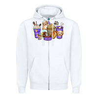 White havanese terrier coffee cups Zipper Hoodie - Zillion Design Studio