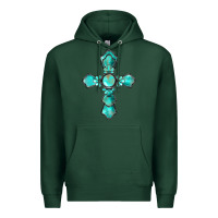 Sports Green western turquoise gemstone cross Premium Hoodie - BarkalooDesign