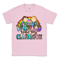 Bubblegum Pink the future of the world is in my classroom Classic Tee - Zillion Design Studio