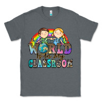 Charcoal Heather the future of the world is in my classroom Classic Tee - Zillion Design Studio