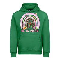Emerald he is risen easter rainbow Urban Hoodie - MaliasSmallBusiness