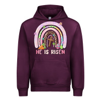 Mauve Wine he is risen easter rainbow Urban Hoodie - MaliasSmallBusiness