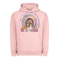 Pigment Salmon he is risen easter rainbow Urban Hoodie - MaliasSmallBusiness