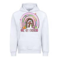 White he is risen easter rainbow Urban Hoodie - MaliasSmallBusiness