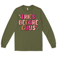 Army Green fries before guys Long Sleeve Tee - MaliasSmallBusiness