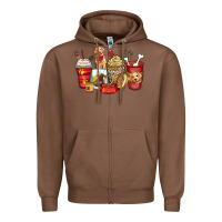 Chestnut golden retriever coffee cups Zipper Hoodie - Zillion Design Studio