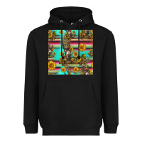 Black sunflowers donkey seamless pattern Heavyweight Hoodie - HRA Design Shop