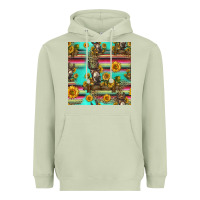 Matcha sunflowers donkey seamless pattern Heavyweight Hoodie - HRA Design Shop