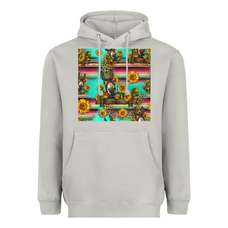Sunflowers Donkey Seamless Pattern Heavyweight Hoodie by HRA Design Shop | Teevron
