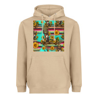 Mushroom sunflowers donkey seamless pattern Heavyweight Hoodie - HRA Design Shop