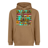 Toasted Coconut sunflowers donkey seamless pattern Heavyweight Hoodie - HRA Design Shop